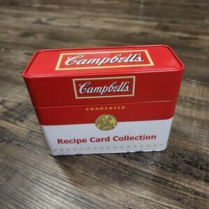 Campbells recipe card collection and metal recipe box MM